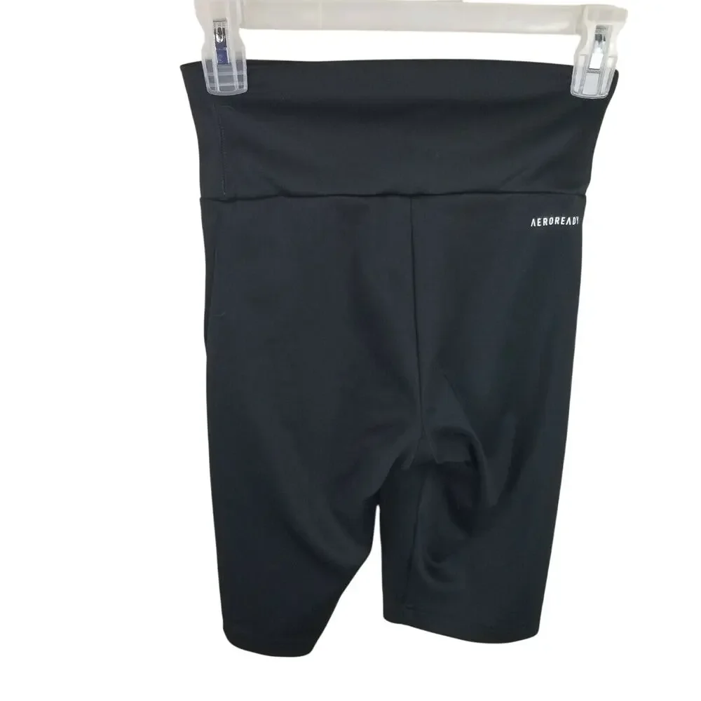 Adidas Womens Bike Shorts XS Designed 2 Move High Rise Athletic Sporty Stretch